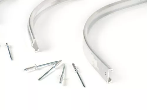 Peremvédő, beleértve a rugólemez készletet BGM Original Vespa PK S, PK S Lusso, PK SS, PK ETS műanyag ezüst