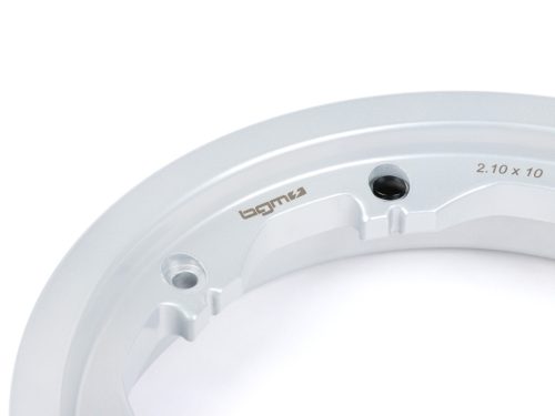 Felni BGM PRO, tubeless, 2.10-10 inch alumínium Lambretta LI sorozat 1-3, LI S, SX, TV sorozat 2-3 Ezüst