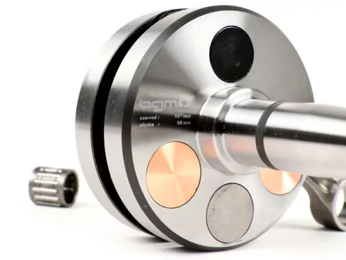 Kormánytengely BGM Pro HP Competition 58mm löket, 107mm csapszeg Lambretta DL/GP 125cc, 175cc, 200cc, 225cc, 250cc, 250cc