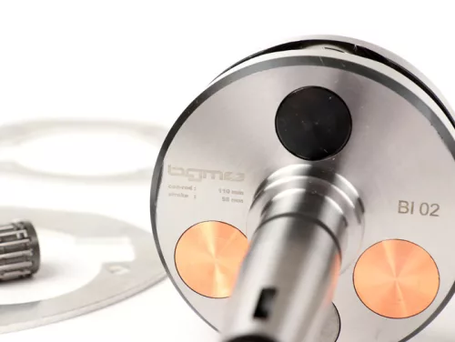 Kurattyústengely BGM Pro HP Competition 58mm löket, 110mm lengőkar Lambretta DL/GP 125cc, 175cc, 200cc, 225cc, 250cc