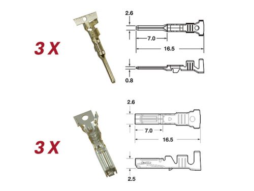 Csatlakozó készlet a kábelköteghez BGM PRO 060 AM SpecialSeal sorozatú típushoz, 0,85-1,25mm˛, vízálló 2 dugó érintkező.
