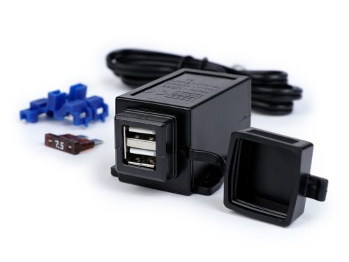 Kürt egyenirányító USB aljzattal + adapter kábel szett BGM PRO LED villogó relével és USB töltő funkcióval