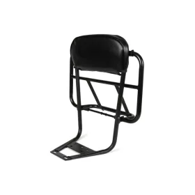   Csomagtartó háttámlával, háttámlapárnával inkl. hátpárna Moto Nostra V2 Vespa PX80, PX125, PX150, PX200 fekete