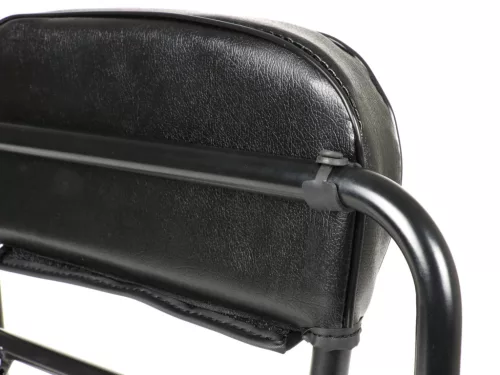 Csomagtartó háttámlával, háttámlapárnával inkl. hátpárna Moto Nostra V2 Vespa PX80, PX125, PX150, PX200 fekete