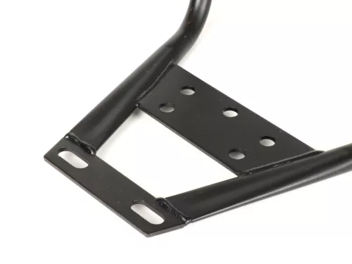 Csomagtartó háttámlával, háttámlapárnával inkl. hátpárna Moto Nostra V2 Vespa PX80, PX125, PX150, PX200 fekete