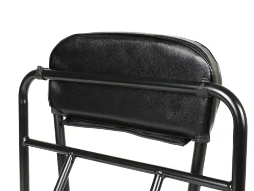 Csomagtartó háttámlával, háttámlapárnával inkl. hátpárna Moto Nostra V2 Vespa PX80, PX125, PX150, PX200 fekete