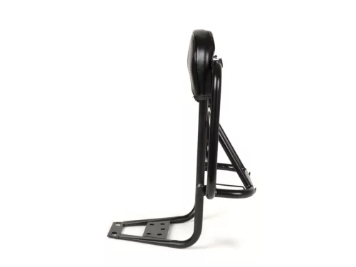 Csomagtartó háttámlával, háttámlapárnával inkl. hátpárna Moto Nostra V2 Vespa PX80, PX125, PX150, PX200 fekete