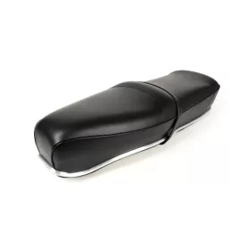   Ülés BGM PRO Pegasus alumínium díszítéssel és pajzzsal Lambretta LI, LI S, SX, TV, DL, GP fekete