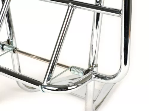 Csomagtartó háttámlával, háttámlapárnával Moto Nostra V2 Vespa PX80, PX125, PX150, PX200 krómozott