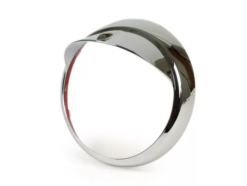 Fényszórógyűrű napellenzővel Moto Nostra Vespa LX 50, LX 125, LX 150, GTV, GT60 125-300 króm