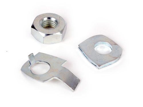 Zárókészlet a segédtengely tengelyhez, anyával együtt BGM Original Vespa PX125, PX150, PX200, Cosa, T5 125ccm