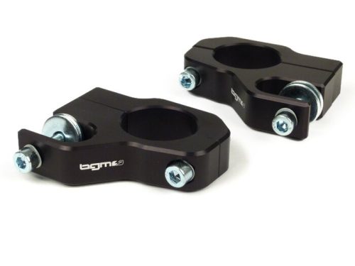 Lengéscsillapító rögzítő felső BGM PRO Clip on Aluminium CNC Lambretta LI, LIS, SX, TV, DL, GP fekete