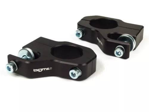 Lengéscsillapító rögzítő felső BGM PRO Clip on Aluminium CNC Lambretta LI, LIS, SX, TV, DL, GP fekete
