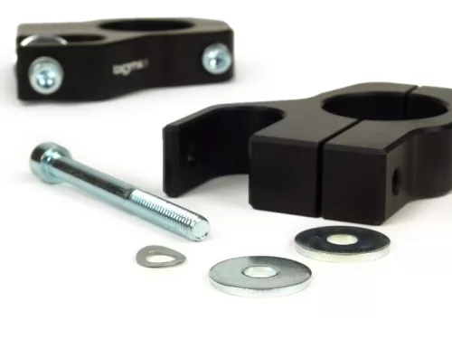 Lengéscsillapító rögzítő felső BGM PRO Clip on Aluminium CNC Lambretta LI, LIS, SX, TV, DL, GP fekete
