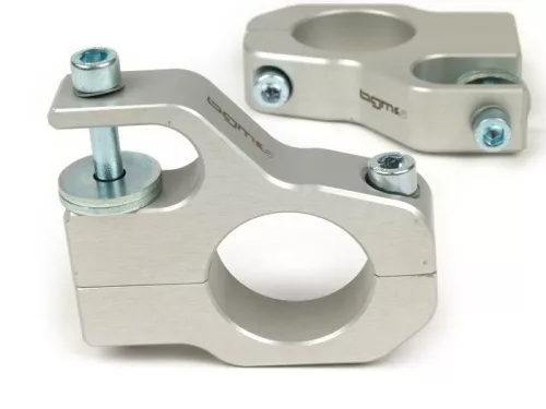 Lengéscsillapító rögzítő felső része BGM PRO Clip on Aluminium CNC Lambretta LI, LIS, SX, TV, DL, GP ezüst