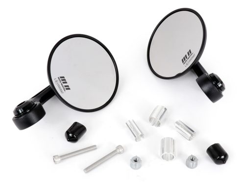Tükörkészlet Moto Nostra 1400 kormányvégek alumínium Ř=95mm matt fekete eloxált E jelölés