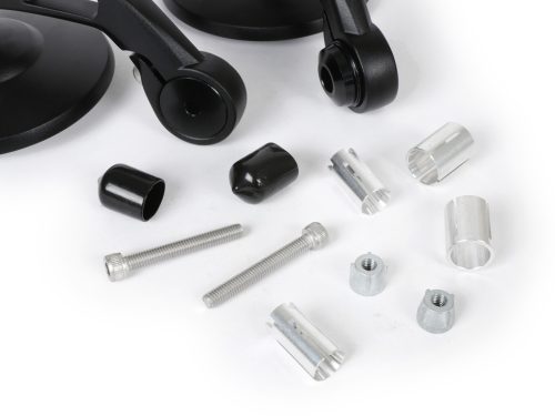 Tükörkészlet Moto Nostra 1400 kormányvégek alumínium Ř=95mm matt fekete eloxált E jelölés