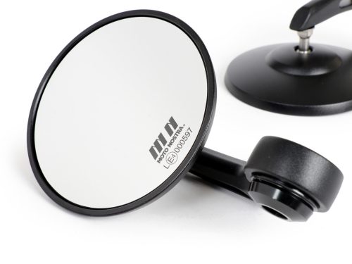 Tükörkészlet Moto Nostra 1400 kormányvégek alumínium Ř=95mm matt fekete eloxált E jelölés