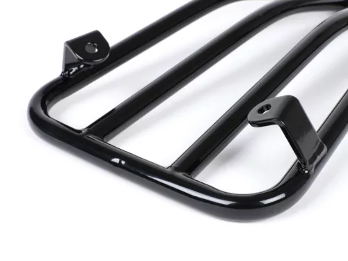 Moto Nostra Vespa Primavera 50-150cc, Sprint 50-150cc, fényes fekete színű csomagtartó áttétes Moto Nostra Vespa Primavera 50-150cc, Sprint 50-150cc