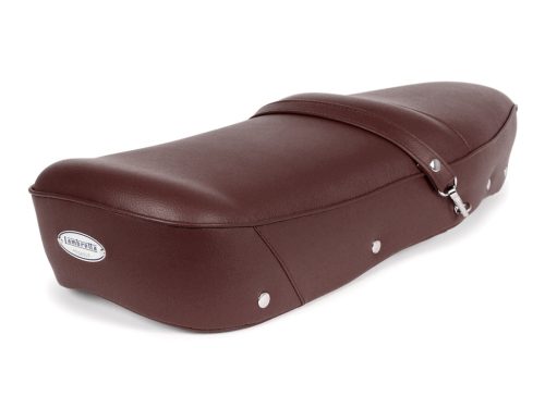 Ülés BGM PRO Pegasus pajzzsal és szegecsekkel Lambretta LI, LI S, SX, TV, DL, GP barna