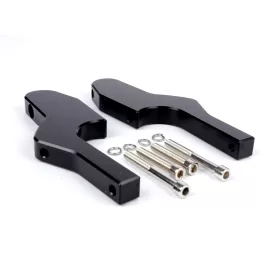   Lábtámasz-adapter pilótaüléshez Moto Nostra CNC, fényes fekete Vespa GT, GTL, GTS, GTV 125-300