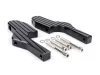 Lábtámasz-adapter pilótaüléshez Moto Nostra CNC, fényes fekete Vespa GT, GTL, GTS, GTV 125-300