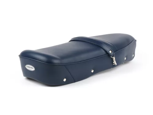 Ülés BGM PRO Pegasus pajzzsal és szegecsekkel Lambretta LI, LI S, SX, TV, DL, GP kék