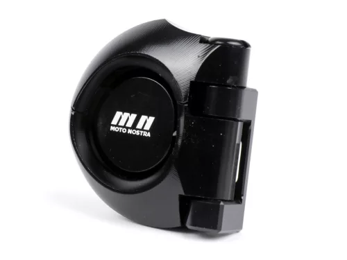 Moto Nostra CNC csomagtartóhorog, fényes fekete Vespa GT, GTS, GTV, GTL, GTL, S 50-300ccm