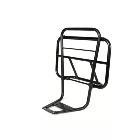   Csomagtartó háttámlával Moto Nostra V2 Vespa PX80, PX125, PX150, PX200 fekete színben