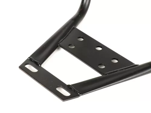 Csomagtartó háttámlával Moto Nostra V2 Vespa PX80, PX125, PX150, PX200 fekete színben