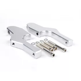   Lábtartó adapter az anyósüléshez Moto Nostra CNC, ezüst Vespa GT, GTL, GTS, GTV 125-300