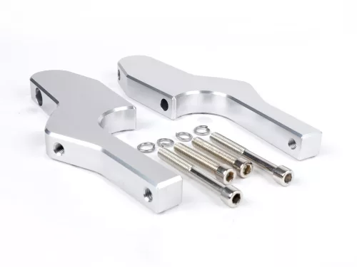 Lábtartó adapter az anyósüléshez Moto Nostra CNC, ezüst Vespa GT, GTL, GTS, GTV 125-300