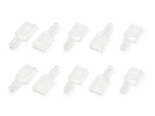 Szigetelőcső kábelsaru lapos dugóhoz 6,3mm Ř=0,5-1,0mm˛ DIN 46248 10db.