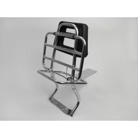   Csomagtartó hátsó támlával Moto Nostra Vespa PX80, PX125, PX150, PX200 króm