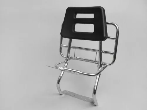Csomagtartó hátsó támlával Moto Nostra Vespa PX80, PX125, PX150, PX200 króm