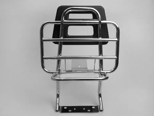 Csomagtartó hátsó támlával Moto Nostra Vespa PX80, PX125, PX150, PX200 króm