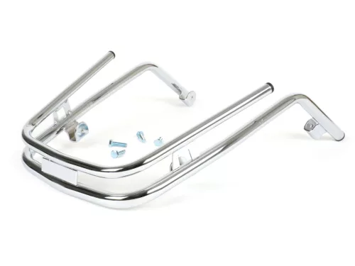 Első lökhárító Moto Nostra dupla cső Vespa PX80, PX125, PX150, PX200 krómozott