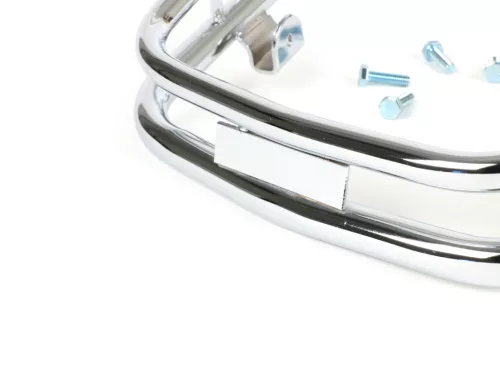 Első lökhárító Moto Nostra dupla cső Vespa PX80, PX125, PX150, PX200 krómozott