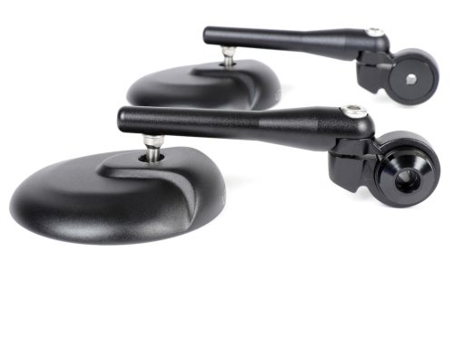 Tükörkészlet Moto Nostra 1406, alumínium CNC, kerek, kormányvégek fekete matt