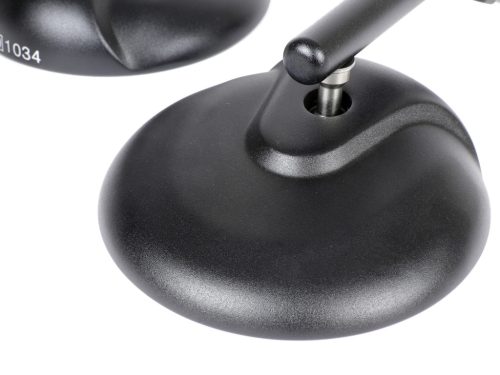 Tükörkészlet Moto Nostra 1406, alumínium CNC, kerek, kormányvégek fekete matt