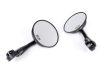 Tükörkészlet Moto Nostra 1406, alumínium CNC, kerek, kormányvégek fekete matt
