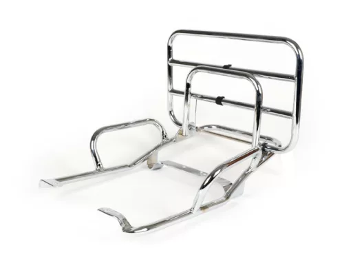 Összecsukható hátsó csomagtartó Moto Nostra Vespa PK S, PK XL, PK XL2 Króm