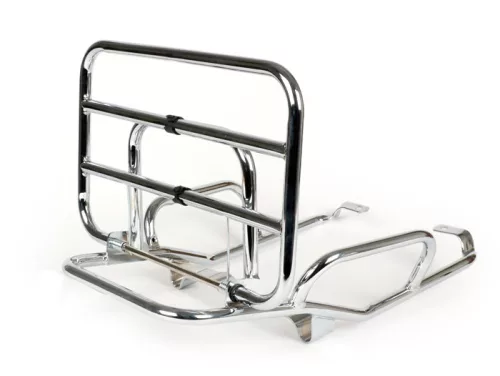 Összecsukható hátsó csomagtartó Moto Nostra Vespa PK S, PK XL, PK XL2 Króm