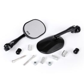   Tükörkészlet Moto Nostra 1404, alumínium CNC, kormányvégek fekete matt, kormányvégek fekete matt