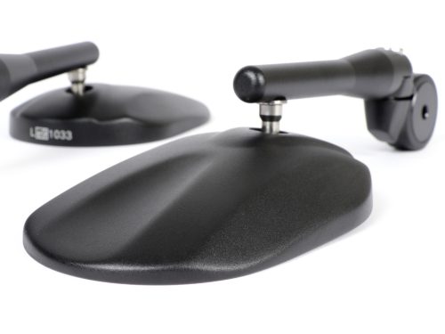 Tükörkészlet Moto Nostra 1404, alumínium CNC, kormányvégek fekete matt, kormányvégek fekete matt