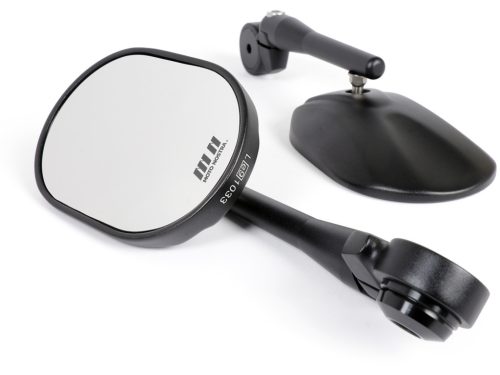 Tükörkészlet Moto Nostra 1404, alumínium CNC, kormányvégek fekete matt, kormányvégek fekete matt