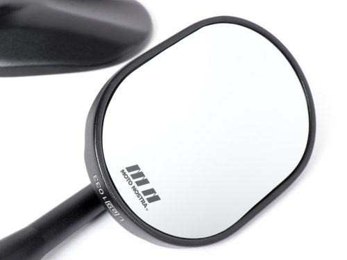 Tükörkészlet Moto Nostra 1404, alumínium CNC, kormányvégek fekete matt, kormányvégek fekete matt