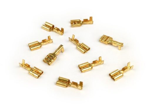 Kábelsaru lapos dugóhüvely 6,3mm Ř=1,0-1,5mm˛ DIN 46340 10db.