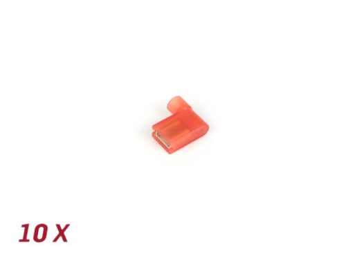 Kábelsaru lapos dugóhüvely 90°-os szögben 6,3mm Ř=0,75-1,5mm˛ 10db.