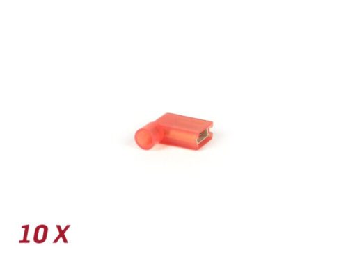 Kábelsaru lapos dugóhüvely 90°-os szögben 6,3mm Ř=0,75-1,5mm˛ 10db.